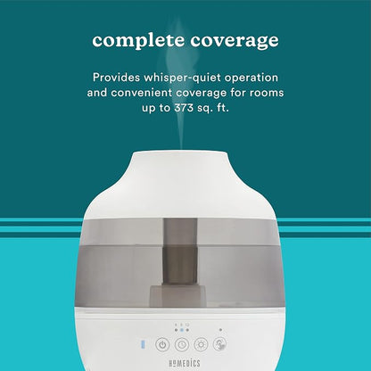 Homedics TotalComfort Humidifier – Large Air Humidifiers for Bedroom, Plants, Office – Cool Mist, Essential Oil Pads and Built-In Timer, 7-Color Night-Light, 2 Mist Settings, White - Image 7