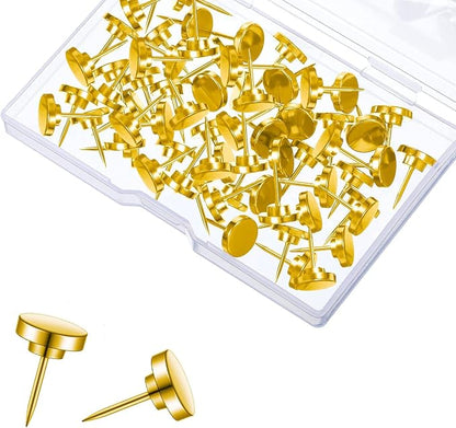 Gold Heavy Duty Thumb Tacks, Push Pins by lengedhope