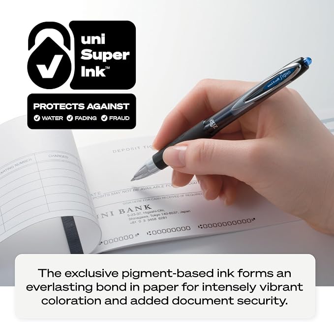 uniball 207 Needle Retractable Gel Pens, Medium Point, 12 Pack - Image 6