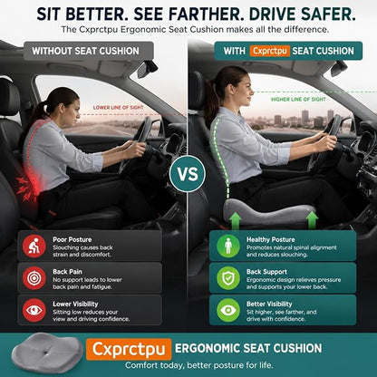 Memory Foam Seat Cushion with Pressure Relief - Image 4
