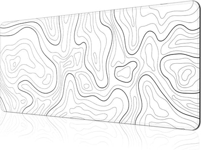 Gaming Mouse Pad Large 31.5 x 11.8in Topographic Keyboard Pad Mouse Pad by BOHJPIS