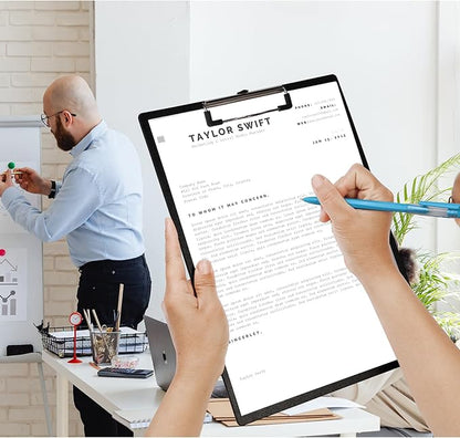 Black Clipboard, 10 Pack A4 Letter Size Clipboard Plastic Clipboards - Image 4