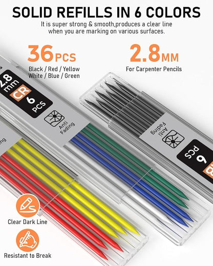 Nicpro 5 Pack Carpenter Pencil - Image 5