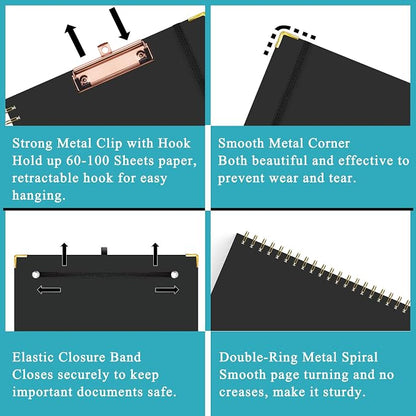 HAUTOCO Clipboard Folio with Refillable Lined Notepad - Image 5