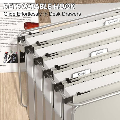 Plastic Extra Capacity Hanging File Folder Letter Size, 12 Pack Reinforced - Image 6