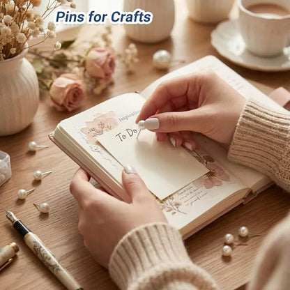 200 Pcs Pearl White Decorative Push Pins - Image 4
