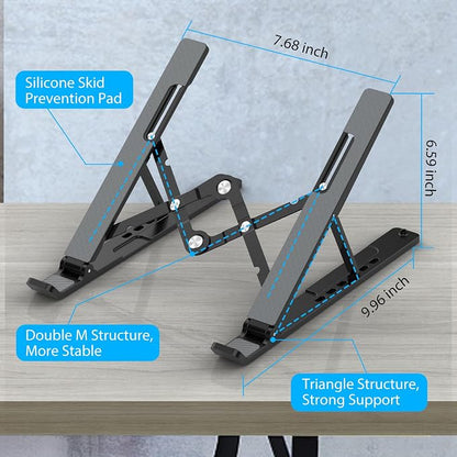 Adjustable Laptop Stand, Portable Laptop Riser - Image 4