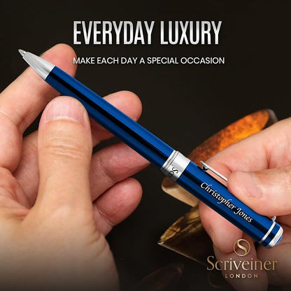Scriveiner Personalized Midnight Blue Ballpoint Pen - Image 5