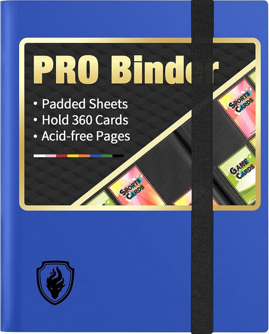 Heavy Duty Card Binder, Fabmaker 9 Pocket Trading Card Binder Holds 360 Cards by Fabmaker