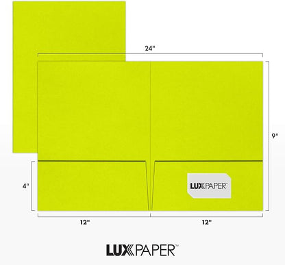 9 x 12 Presentation Folders in 100 lb. Wasabi - Image 3