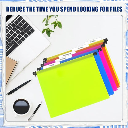 100Pcs 3 1/2 Inch Hanging File Folder Tabs Plastic Tabs - Image 7