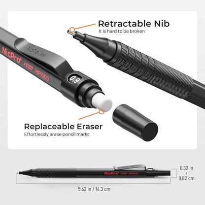 Nicpro 0.9 Metal Mechanical Pencil Set - Image 3