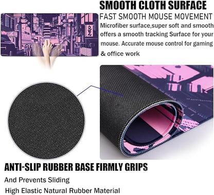 Large Mouse Pad, Office Desk Pad Gaming, Durable Waterproof Non-Slip Base Long - Image 4