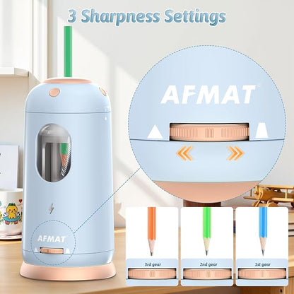 AFMAT Electric Pencil Sharpener, Auto in & Out, Fully Automatic Pencil Sharpener - Image 4