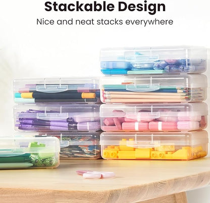 6 Pack Pencil Box, Sooez School Box, Hard Pencil Boxes - Image 5
