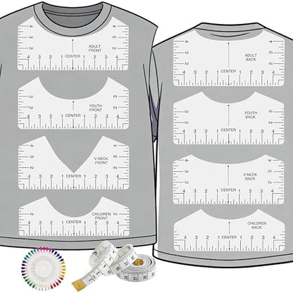 10 PCS Tshirt-Ruler Guide, T-Shirt Measurement Tools by Belalasuyu