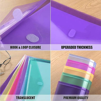 Sooez 50 Pack Plastic Envelopes File Folders, Plastic Folders - Image 5
