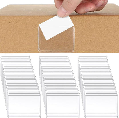 Jeyiour 100 Pcs Label Holders Adhesive Nameplate Pockets Storage Bin Labels by Jeyiour