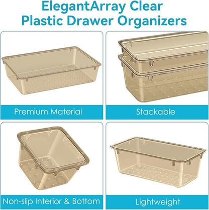 ElegantArray 12 PCS Drawer Organizer Set, 4 Sizes Tool Storage Trays - Image 5