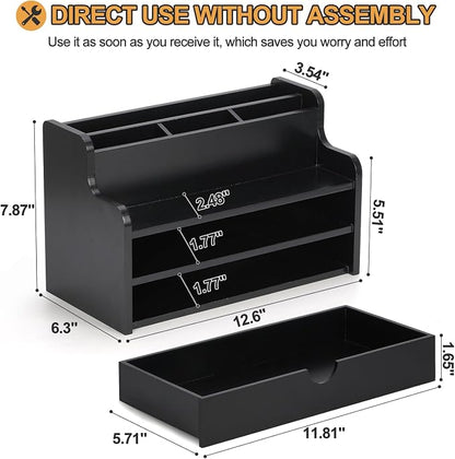Mail Organizer Countertop, 4 Slots Desk Organizer - Image 2