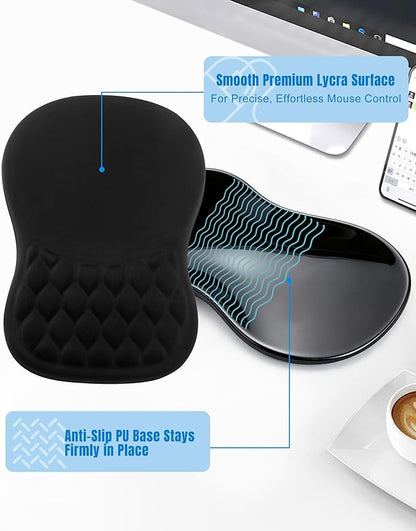 Ergonomic Mouse Pad with Wrist Rest, Slope Design Memory Foam Support, Smooth - Image 5