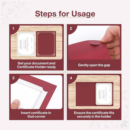 BELLE KR® Red Certificate Holders 8.5 x 11, Documents and Diplomas - Image 5