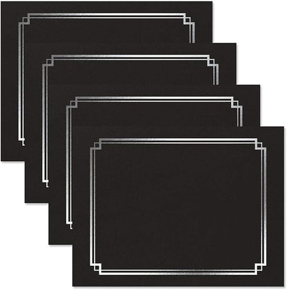 Classic Black and Silver Foil Certificate Folders - Image 4