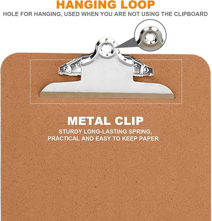 HERKKA 18 Pack Hardboard Office Clipboards - Image 3