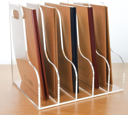 5 Vertical Compartments File Holder by AIMOLLYACRYLICSTORAGE