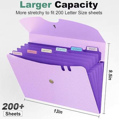 Sooez 7 Pocket Expanding File Folder, Premium Accordion Organizer - Image 3