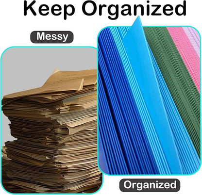 BIBRADAA® 50 Packs Dark Green Pocket Folders, Paper Folder Surface - Image 2