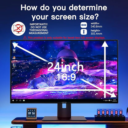 2 Pack Magnetic Hanging Computer Privacy Screen 24 Inch - Image 2
