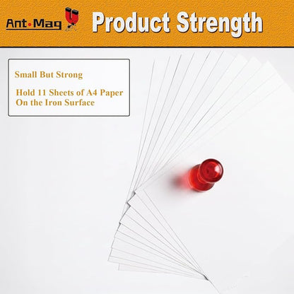 Ant Mag Magnetic Push Pins, 72 Pack Strong Whiteboard Magnets - Image 3