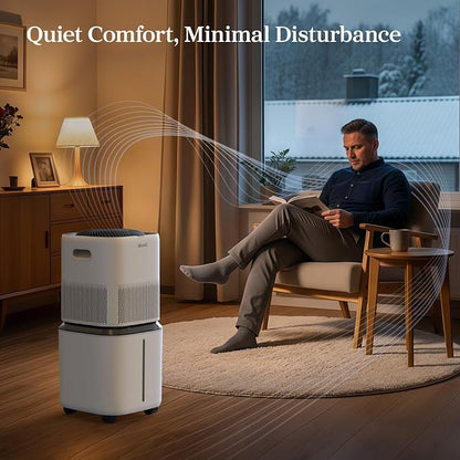 LEVOIT Superior 6000S Smart Evaporative Humidifiers for Home Whole House up to 3000ft², 23L, Last 72-Hour, Premium Filter, Dry Mode, Wheels & Water Fill Hose, Foldable Storage, Sleep Mode, New Edition - Image 7