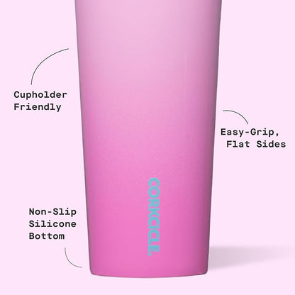 Corkcicle Classic Tumbler - Keeps Drinks Cold 9 Plus Hours - Triple Insulated Stainless Steel Drink Tumbler - Sliding Lid - Summer Drinkware Gift - Keeps Drinks Ice Cold - 24 oz - Pink Pop - Image 4