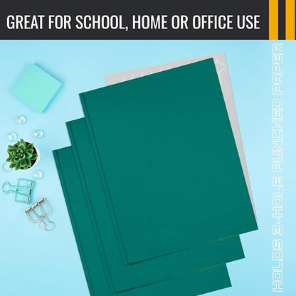 Better Office Products Teal Paper 2 Pocket Folders - Image 6
