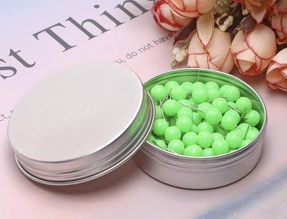 Tupalizy 100PCS 1/4 Inch Small Round Head Map Tacks Pins - Image 3