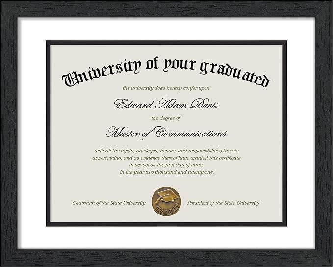 upsimples 11x14 Diploma Frame Certificate Degree Document Frame by upsimples