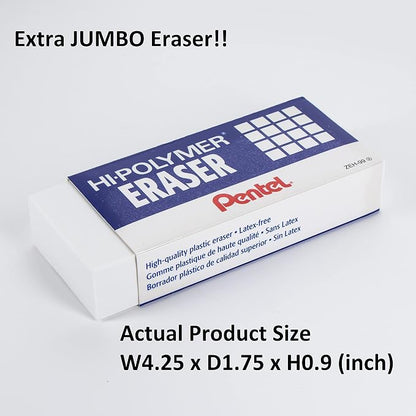 Pentel Hi-Polymer Block Eraser, Super XL White - Image 2