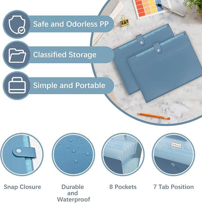 2Pack Accordion File Organizer Expanding File Folder - Image 3