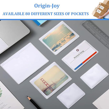Origin-Joy 60 PCS Self Adhesive Index Card Pockets - Image 6