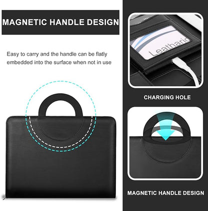 Leathario Portfolio Binder, Includes 5 Folder Index Dividers, 13 Inch Tablets - Image 4