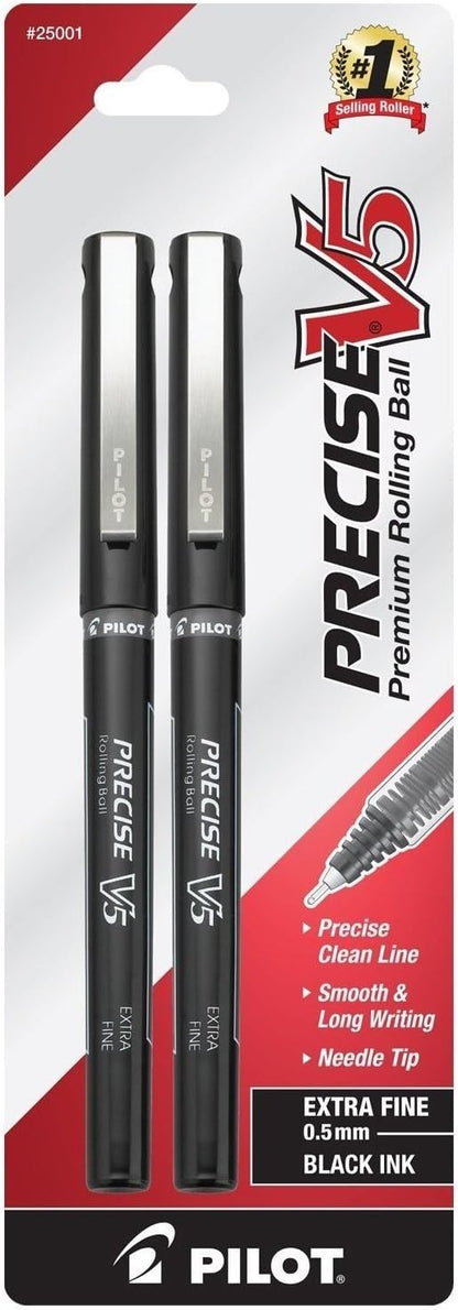 PILOT Precise V5 Stick Liquid Ink Rolling Ball Stick Pens, Extra Fine Point by PilotCorporationofAmerica