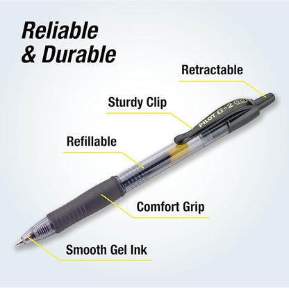 Pilot G2 Premium Refillable & Retractable Rolling Ball Gel Pens, Bold Point - Image 3