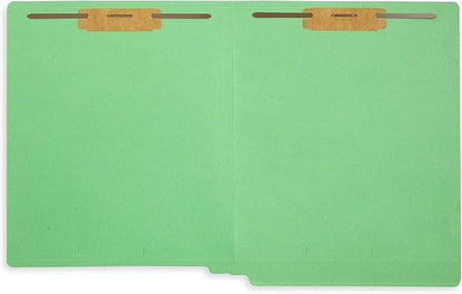 100 Green End Tab Fastener File Folders - Image 5