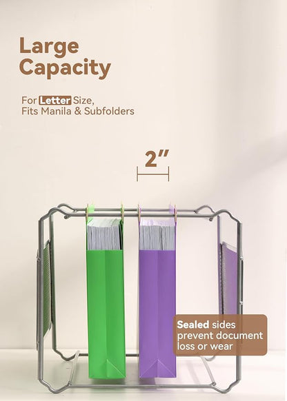 SortRax Plastic Extra Capacity Hanging File Folders, Heavy Duty - Image 2