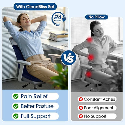 CloudBliss Lumbar Support Pillow & Seat Cushion Set - Image 8