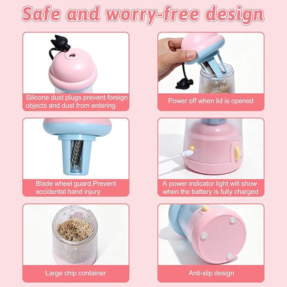 Rechargeable Electric Pencil Sharpener, 6-12mm Auto in & Out Fully Automatic - Image 5