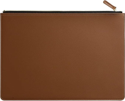PU Leather A4 File Folder Zipper Document Holder Envelope Folder Case by yufocusqc