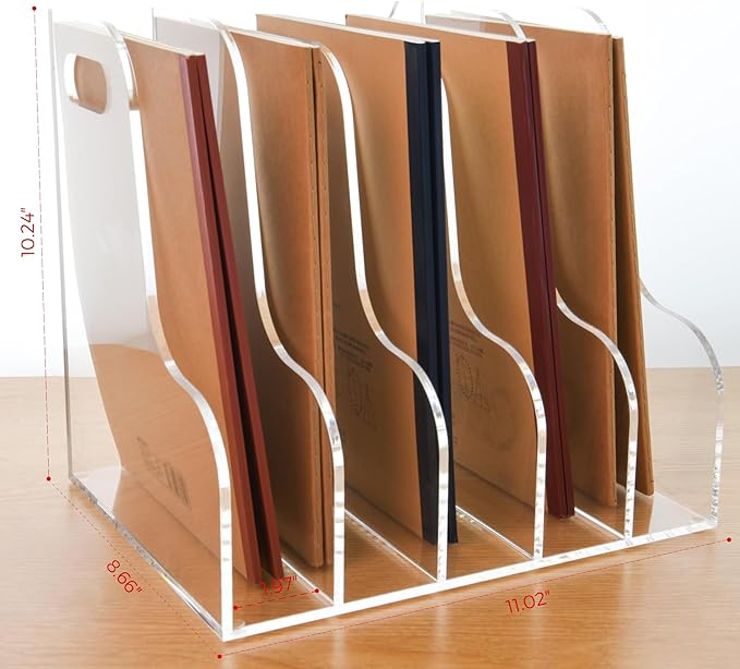 5 Vertical Compartments File Holder - Image 3